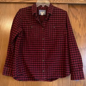 L.L. Bean Women’s Heritage Chamois Plaid Shirt, Medium